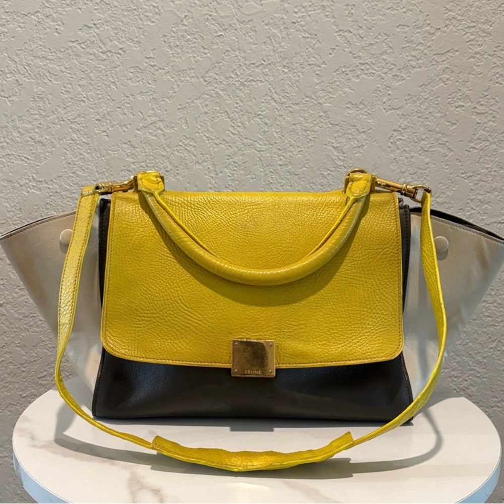 Celine Leather Trapeze Hand Bag